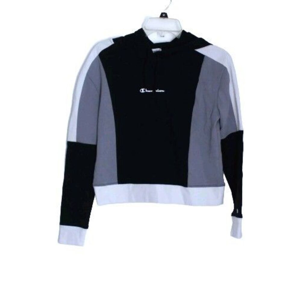 Champion Hoodie Black Gray White Boys Size Small